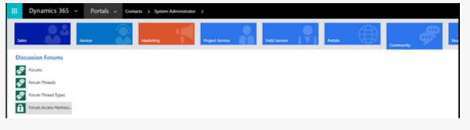 Forum access permissions list
